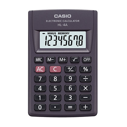 Calculadora de Bolsillo Casio HL-4A Negro