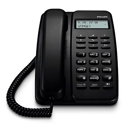 Telefono Fijo Philips CRD150B/77 Negro