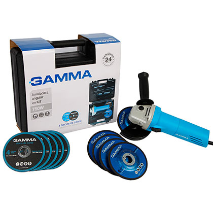 Amoladora Gamma G1910-KAR con Accesorios