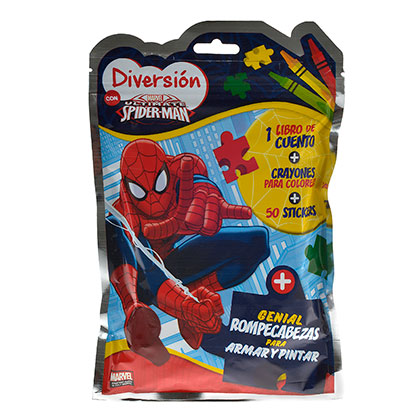 Mini Flow Pack Juegos Block De Actividades Spiderman