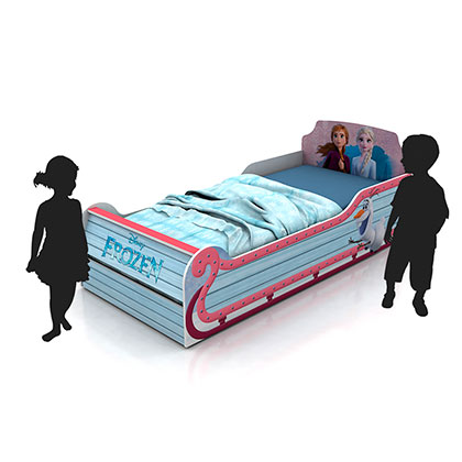 Cama infantil Trineo Frozen 90 x 190 cm ideal para cualquier fan del reino  del hielo. #juvenilesoutlet #cama…