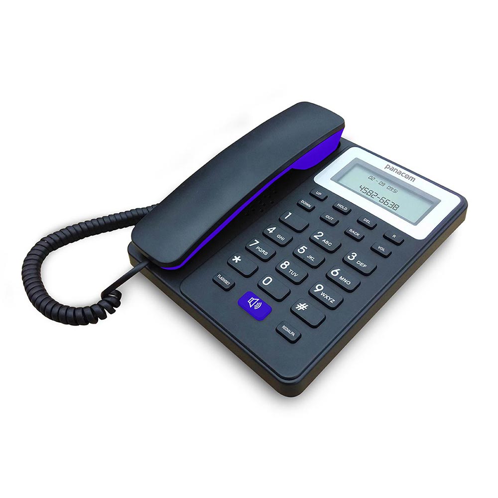 Telefono Fijo Panacom PA-7600 Negro con Azul