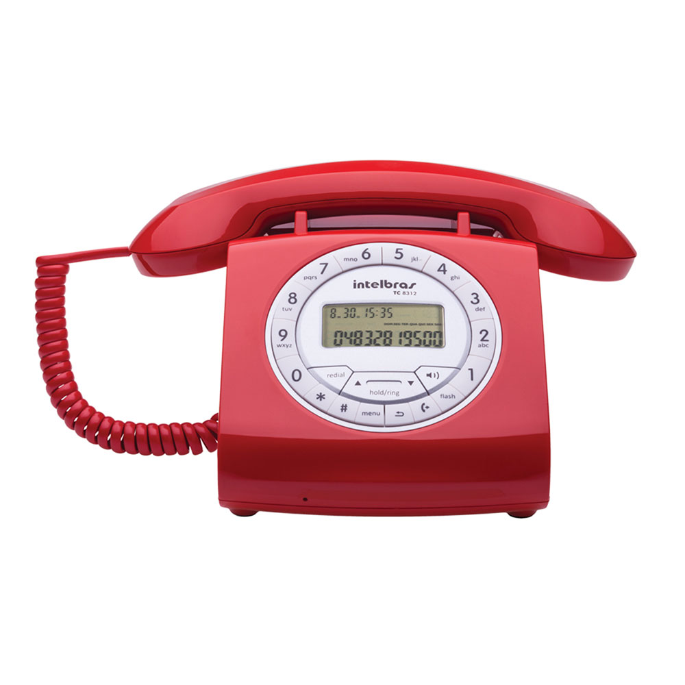 Teléfono Fijo Intelbras TC 8312 Rojo