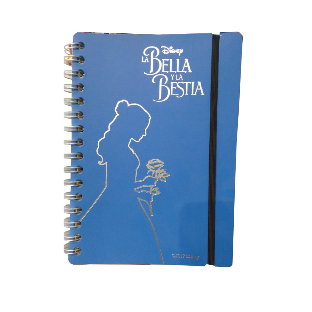 Cuaderno Anotador La Bella Y La Bestia 50 Hojas Tapa Semi Dura